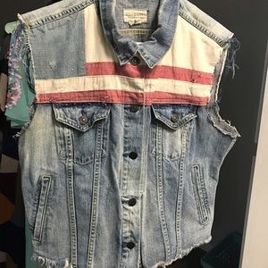Denim & Supply RL American Flag denim Vest SZ XL